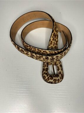 WCM for Neam Marcus ge one leather leopard print belt S